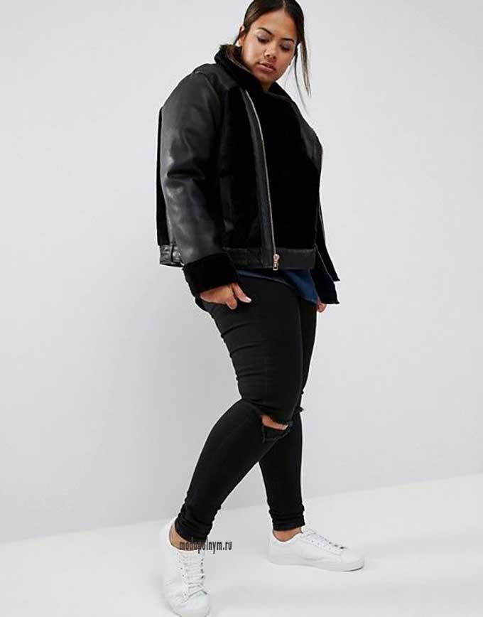 дубленка из эко кожи для полных