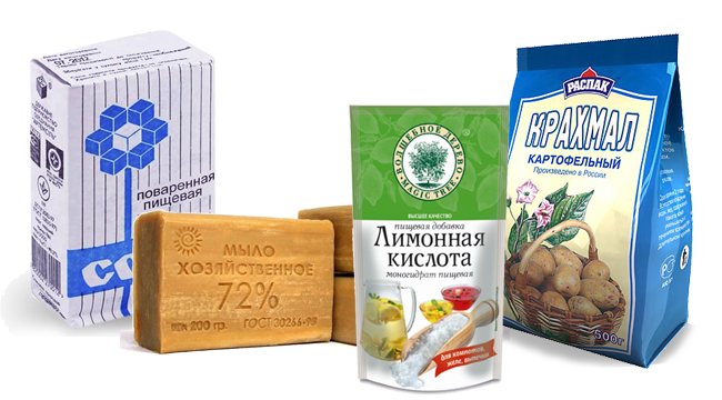 крахмал-соль-мыло-лимонная-кислота