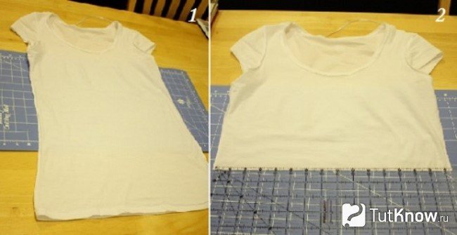 Обрезанная для платья футболка