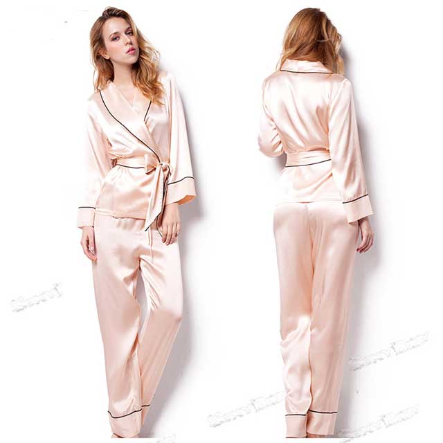 женская шелковая пижама